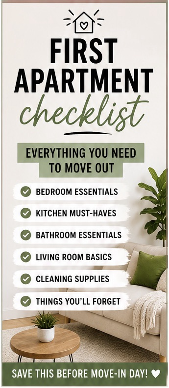 First Apartment Checklist: Everything You Need to Move Out