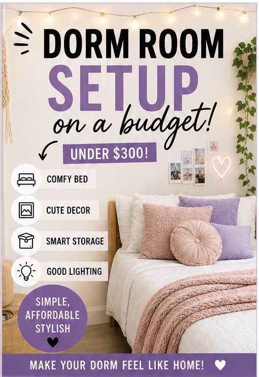 Dorm Room Setup on a Budget (Under $300)