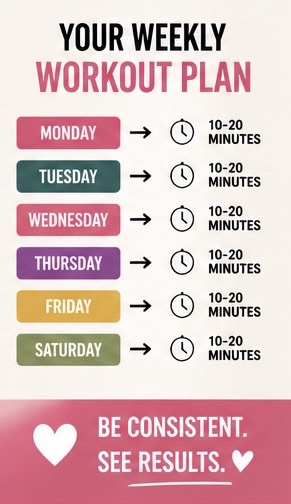 6-Day At-Home Workout Plan for Busy Moms (No Equipment&nbsp;Needed)